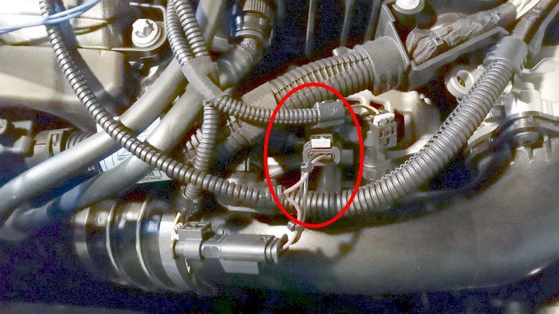 4) MAP sensor, brown patch: The MAP sensor is located on the top of chargepipe several inches before the throttle