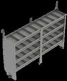 5" D x 96" W x 46" H 87 lbs 3 Shelves (13", 13", 13") 36 7725 1 hr Contoured Shelving Unit with Dividers Transit Low Roof SB72-4 15.