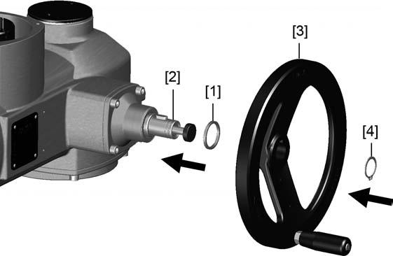 SEM 01.1/SEM 02.1 Assembly 4. Assembly 4.1 Mounting position 4.2 Handwheel fitting AUMA actuators and actuator controls can be operated without restriction in any mounting position.