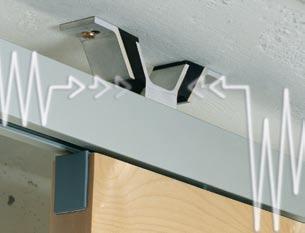 The noise protection bracket for eliminating structure-borne noise HAWA-SoundEx About the product We like to shout it out loud: HAWA-Junior hardware systems with their highquality trolleys are