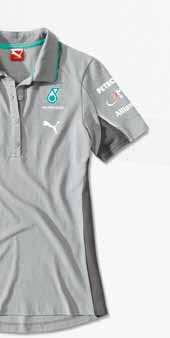 MERCEDES AMG PETRONAS logo embroidered on right side, dark grey PUMA cat logo embroidered on left side.