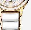 B6 604 1433 4 WOMEN S BUSINESS IN STYLE WATCH. Stainless steel case with gold-coloured finish. White ceramic bezel. White dial with mother-of-pearl section. Gold-plated hour mark ers and hands.