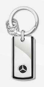 B6 695 0143 6 MELBOURNE KEY RING. Silver-coloured/black. Stainless steel. Pull/twist mechanism. Made in Germany.