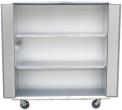 SPD-907-SS SPD-904-SS Enclosed Cart - Flexible Vinyl Front Cover: 2 shelves, fixed or adjustable, plus base or convertible shelves Choice of Colors for Vinyl Front Cover, Zipper or Velcro closures