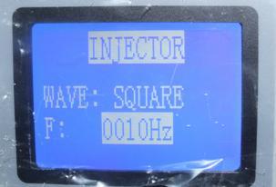 2, Simulation execution injection signal, choose INJECT, according to RUN after entering + B, GND, INJ, three port lamp shining, the analog ECU signal is INJ port, it connect to the nozzle,