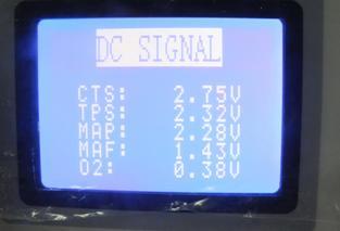 3 RPM signal Option 1, DC SIGNAL, press RUN to enter in Displays on port CTS,TPS MAP,MAF,O2,+B,GND etc. will be blinking on those ports.
