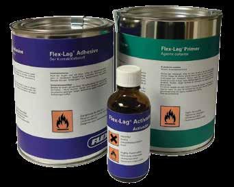 FLEXCO PULLEY LAGGING ADHESIVES Flex-Lag Adhesives are a two-part cold bonding system designed specifically for use with rubber-to-rubber and rubber-to-metal adhesion.