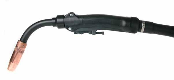 MIG Welding Products & Accessories STANDARD WATER-COOLED MIG GUN FEATURES & BENEFITS Operator appeal and reduces operator fatigue Provides cooling benefits for the front end consumables Increased