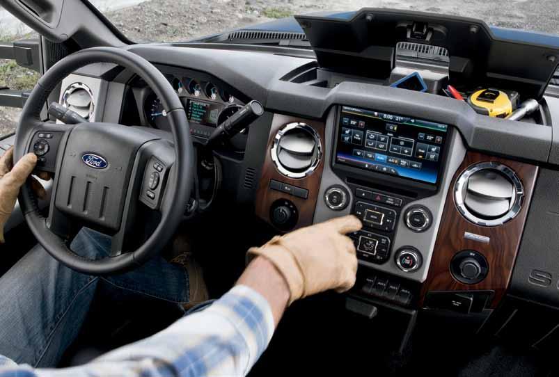 For ultimate authority over your phone, entertainment, navigation and climate, the 203 Super Duty introduces voice-activated SYNC with MyFord Touch.
