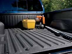 A torsion spring in the standard tailgate assist feature minimizes the effort required to open and close the tailgate.