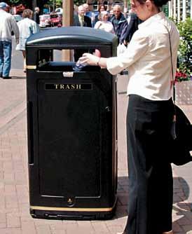 Nexus 64G Trash Can Nexus 64G trash housing is ideal for waste collection in areas where a high volume of trash is created.