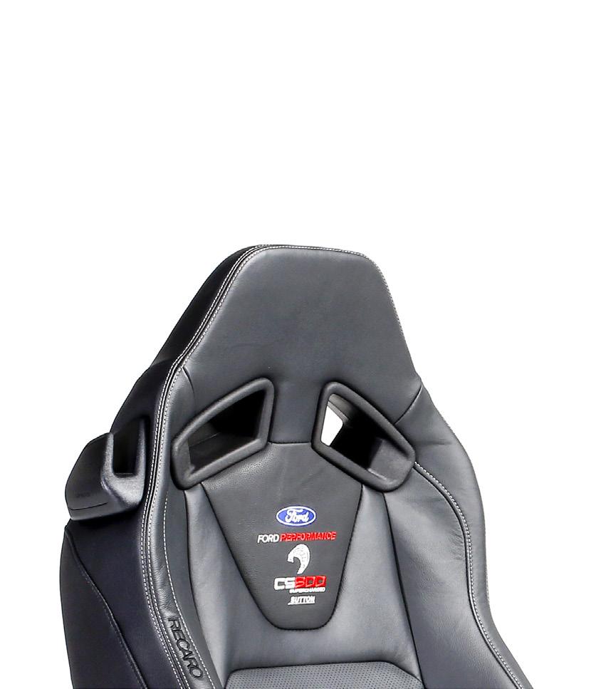 Steering Wheel with red stitching GT350R Ancantara Gear lever gaitor, Handbrake gaitor and Console lid Ford Racing Recaro sports seats with electric adjustment including heating/cooling if vehicle