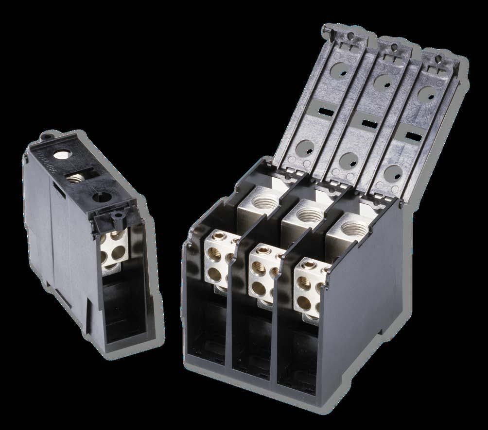 They also protect personnel from accidentally contacting energized connectors. To order protective covers, match the number of poles for the block to the cover.