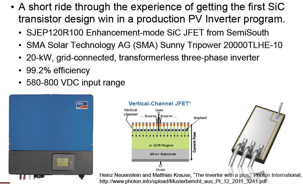 PV Systems with SiC Transistors Source: ECPE Roadmap Workshop
