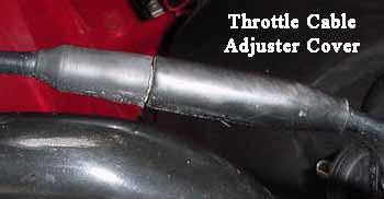 Adjusting the throttle cable The speed of the unit can be adjusted by adjusting the throttle stop screw to limit throttle travel.