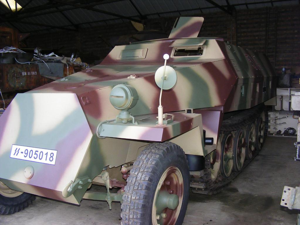 The vehicle belonged to SS PzDiv Wiking (Rudi Ehninger, Brigadier General (rtd) German Panzertruppe) SdKfz. 251/1 Ausf. D (n 234) Kevin Wheatcroft Collection (UK) running c.