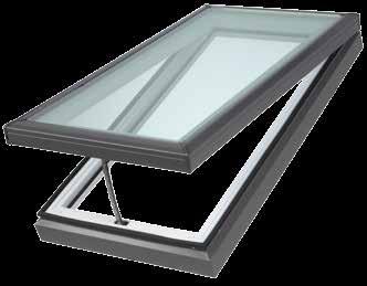 frames and sashes provide for a high quality finish that eliminates the need for secondary high cost trips by a painter. Opened and closed manually with VELUX control rods when out of reach.