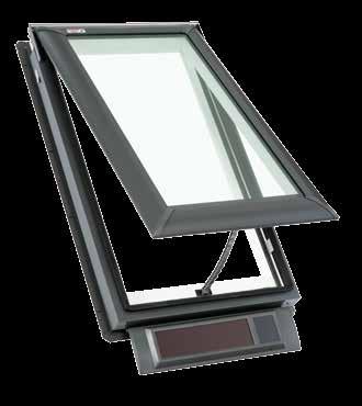 Solar Powered Fresh Air Skylights Deck mounted - VSS Curb mounted - VCS No Leak Warranty For complete information visit thenoleakskylight.com VELUX flashing required.