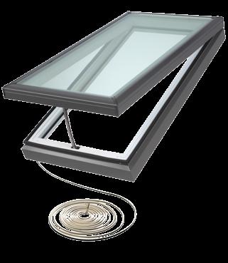 pre-installed concealed motor and control system powered by VELUX INTEGRA, allows you to enjoy one-touch convenience of a remote control.