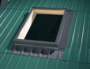 Additional step pieces (ZZZ 200) are required for shakes and other thick roofing materials. Tile roofing EDW Patented sill flashing features pliable pleats that form to most types of tile.