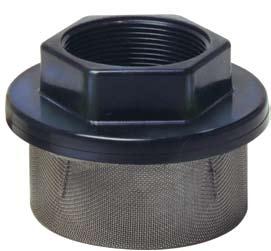 With male or female NPT connectors, to thread into or onto pipe. There are ten wire mesh sizes to choose from.