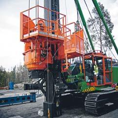 As one machine is able to handle several piling technologies, the machine utilization degree rises substantially.