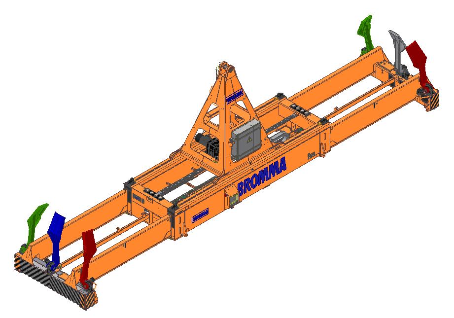 A Tradition of Innovation Product Information EH5U Single Lift Mobile Harbour Crane Spreader 20 40 Load combinations with EH5U The spreader shown is equipped with extra accessories The Bromma EH5U