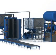 Flexible 4 pipe system, wedge wire screens, pre-filling hopper with active dust separator, vacuum unit, storage for minimum 3 blocks, teleservice and remote control, telescopic steam jets in moving