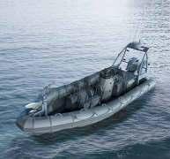 MILITARY AND PROFESSIONAL BOATS RIGID BOATS RIGID INFLATABLE BOATS FRSQ 850 A NAVY Multirole missions High maneuverability due to twin waterjet propulsion Protective fender to deaden hard side