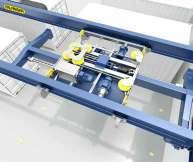 The system can be adapted to the length and width of the container store and can be delivered with container yoke for container handling in