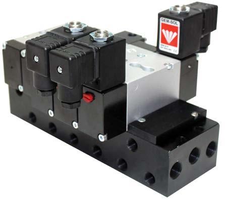 General Purpose BC 1/ Base Mounted Valves BC Series 5 port valves - mechanical, air and solenoid Port size : 1/ BSP Can be used as an independent valve or installed on a manifold.
