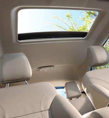 You ll also enjoy its leather-trimmed interior with heated front seats and adjustable lumbar support for the driver.