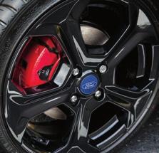 3 Add the Ebony Black-painted aluminum wheels with Red-painted brake calipers 4 for even more attitude.
