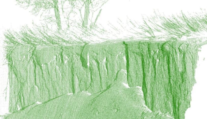 one of the test LiDAR scans, (note the resolution