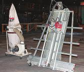 S/N 1027 Milwaukee Vertical Manual Panel Saw, with Jet 1100 CFM Single Bag Dust Collector