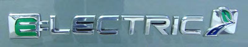 There is an Electric nameplate on the trunk lid that also includes the green leaf/blue highway icon.