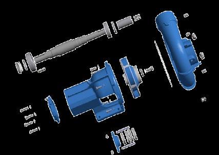 Mega M-3 Plain Keyed 1.5 inch Diameter Shaft Water Pump, CCW Part No. 304977 Mega M-3 Water Pump configured with plain input shaft, 1.5 inch, keyed.