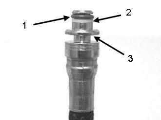 (3) Using 1/8 inch pin punch and hammer, tap out two roll pins (2, Figure 6-72) securing high-pressure hose assembly (1) to pressure reducer (3). Figure 6-72. High-Pressure Hose Assembly Removal.