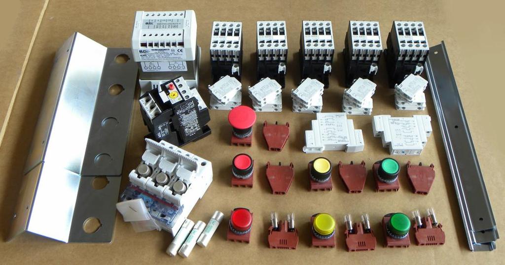 COMPLETE KIT FOR INDUSTRIAL ELECTRIC INSTALLATION (version 2) Kit of components and teaching manual 25 experiments including brief theoretical mentions and practical scheme if the main circuits in