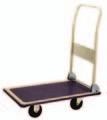 HEAVY DUTY PLATFORM TRUCKS Solid hardwood deck makes this truck ideal for heavy loads Easy to manoeuvre 12" phenolic load wheels and 6" swivel casters 3000 lbs. capacity 1 1/4" tubular chrome handle!