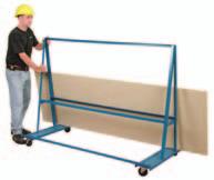 handle 8" phenolic heavy duty casters 24" W x 44" L x 43 1/2" H overall dimensions 3500 lbs. capacity Weight: 90 lbs. Colour: Kleton blue Model No.