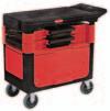 Handle bin holds tools, parts Durable structural foam construction won't dent, rust or bend Non-marking 5" casters Optional middle shelf available 400 lbs. capacity. (133 lbs.