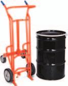 ERGONOMIC DRUM TRUCK WITH SWIVEL CASTERS Rear swivel casters permit greater lateral manoeuvrability, allowing truck to pivot about its axis Especially useful in a restricted space, ie.