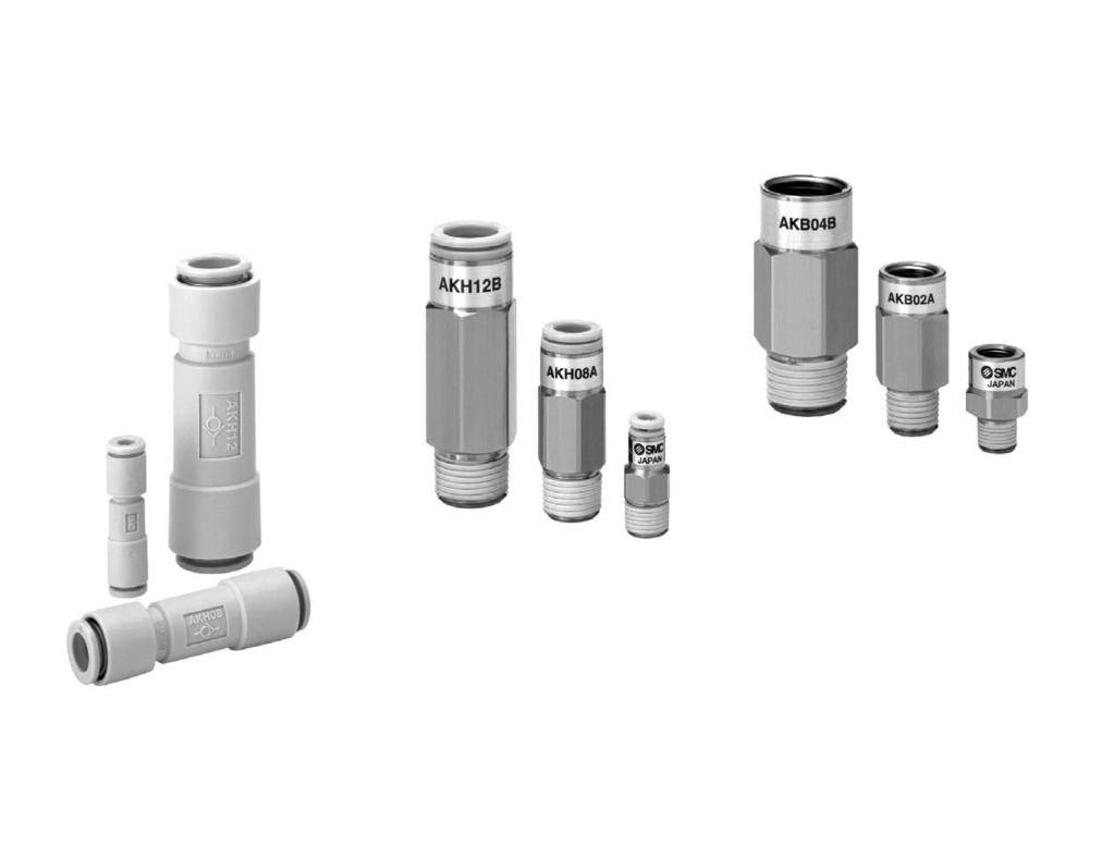 ASP ASN ale connector type Can be used directly on equipment. AQ ASV Straight type Easily installed in pipe lines.