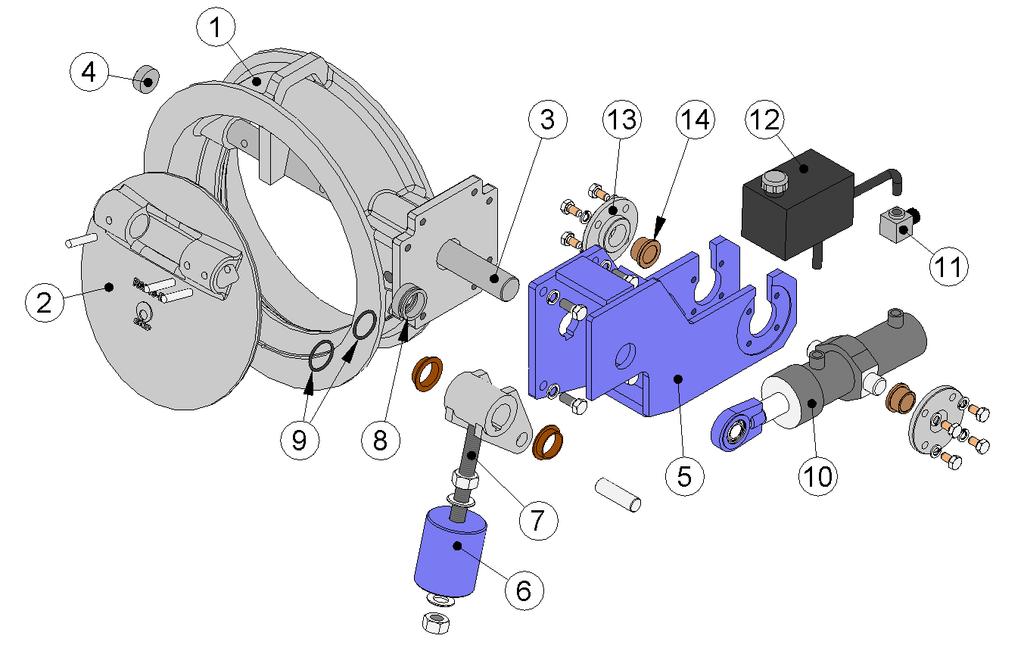 COMPONENTS LIST (Counterweight + shock absorber version) fig. 9 PART No.