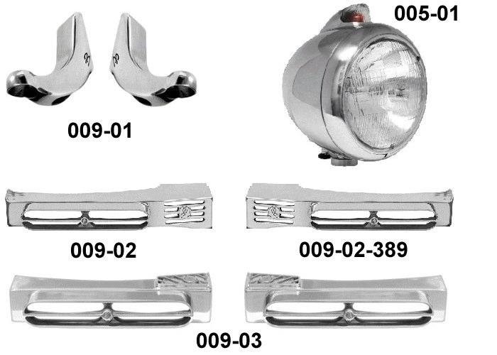 Bracket - Fits 379 and 389 headlights not included - 009-02 Double JJ Front fender blinker bar - Fits 379 and 359 lights not included - 009-02-389