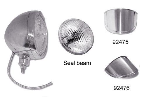 Bullet style stainless steel with a 6014 Hi-Low seal beam light - W41601 with a clear signal light - W41602 with an amber signal light - W4160B without