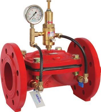 PRESSURE SUSTAINING VALVE 600 SERIES PS Armaş PS model pressure sustaining hydraulic control valve maintains valve upstream pressure value constant.