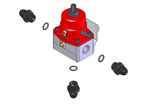 27. Install one ORB-06 o-ring on the port (cut-off) side of each of the three