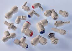 The CI Range of Inch-Size Fittings The CI Range of inch-size push-in fittings is offered for tube sizes 1/4" O.D. and 3/8" O.D. The fittings are manufactured in white acetal copolymer with food grade EPDM o rings.